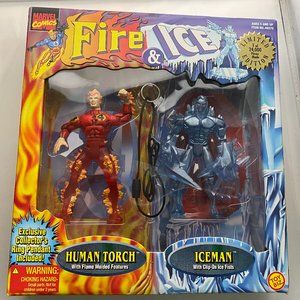 1997 Marvel Comics Fire & Ice Action Figures